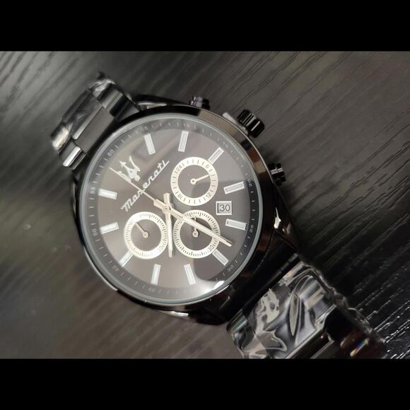 💁🏽‍♂️ NEW AUTHENTIC Maserati Competizione Black‎ Ceramic Men's Watch